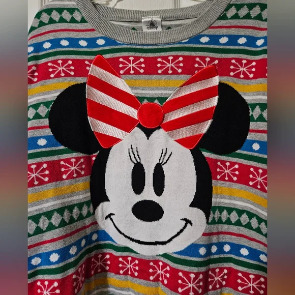 Disney Minnie Mouse Festive Christmas Sweater - Picture 2 of 11